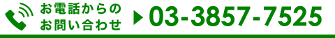 お電話からのお問い合わせ 03-3857-7525